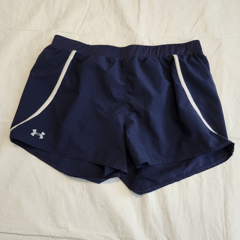 Under Armour Women's Navy Blue Athletic Shorts - Picture 2 of 8